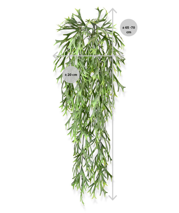Hertshoorn kunsthangplant 65 cm