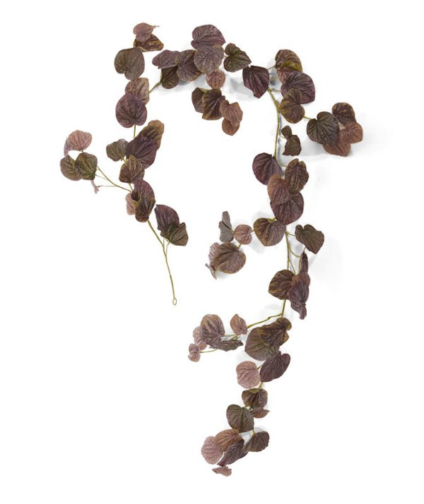 Kunst Peperomia Caperata Guirlande 180 cm burgundy