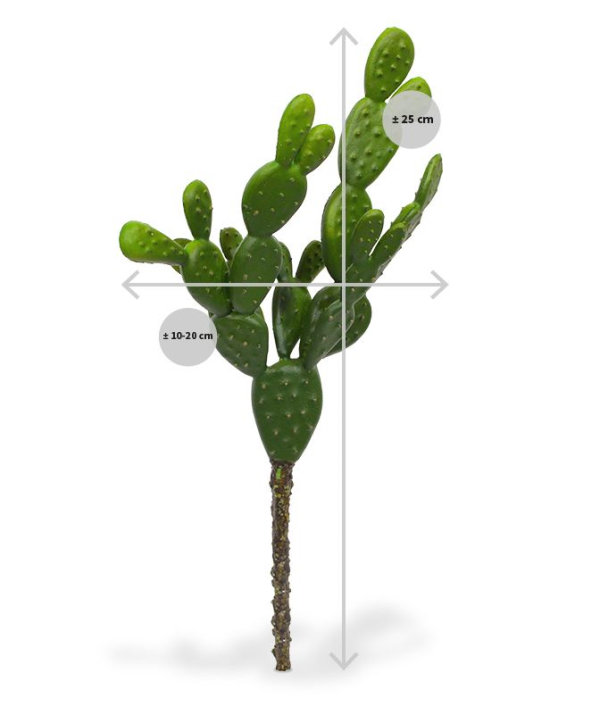 Opuntia kunst cactus boeket 30 cm groen