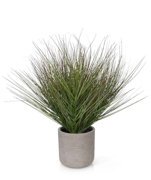 Kunstgrasplant wide in aardewerk sierpot Charlie 60 cm