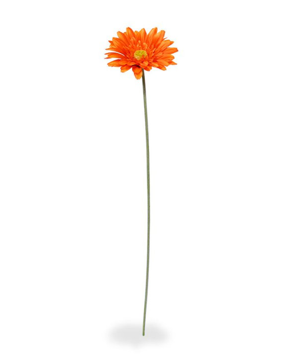 Gerbera kunst steelbloem 60 cm oranje