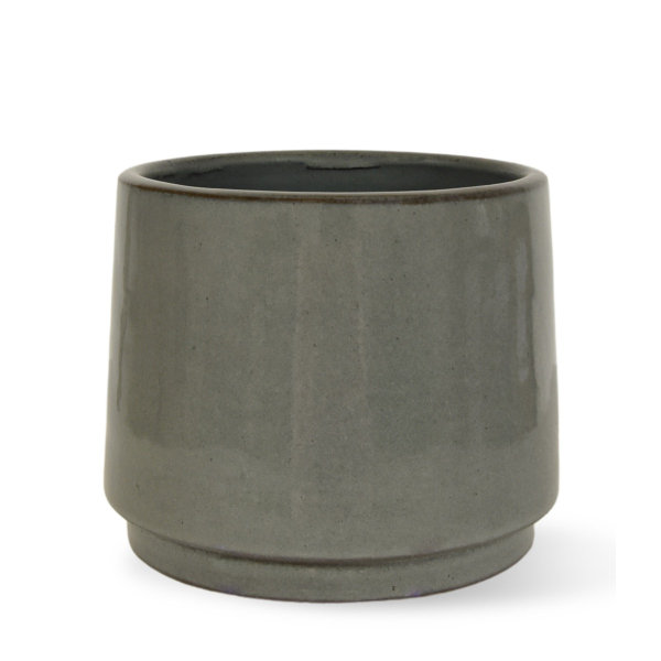 Bloempot Basalt tapper 12x 16 cm - grijsblauw