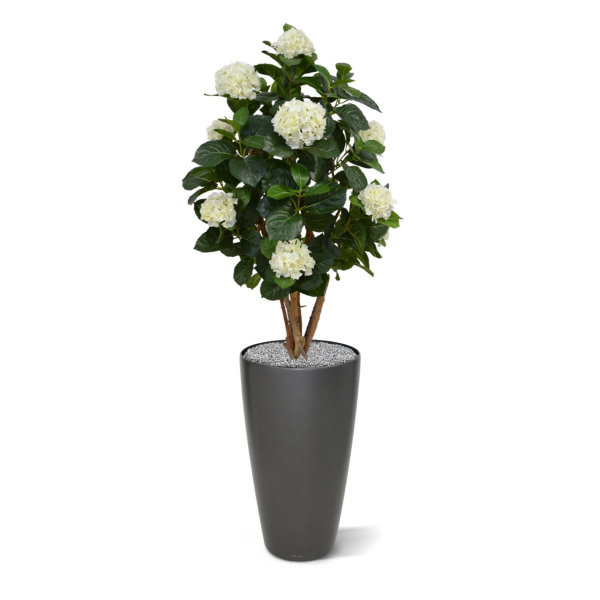 Hortensia kunstplant op stam 110 cm crème