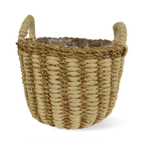 Plantenmand Kotaro 24x 30 cm - wit