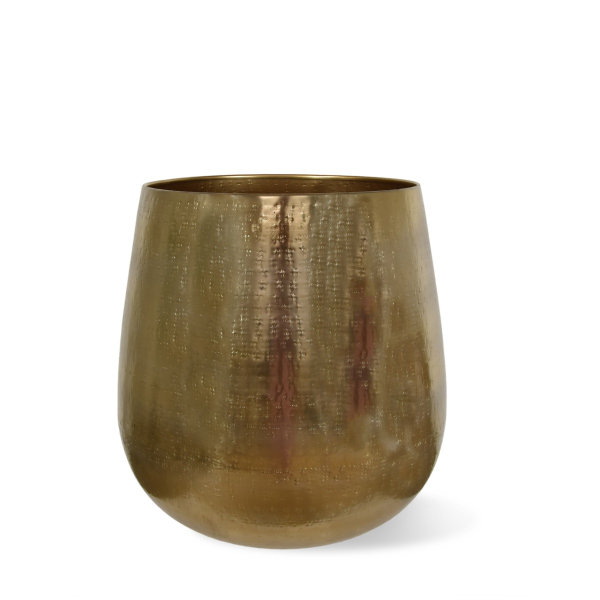 Bloempot Karakter 22x 24 cm - goud
