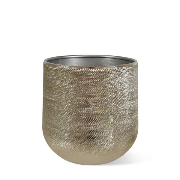 Bloempot Karakter 15x 16 cm - zilver