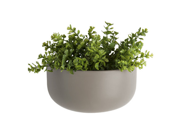 Bloempot Oval breed 10,8x 20x 9,5 cm - warm grijs
