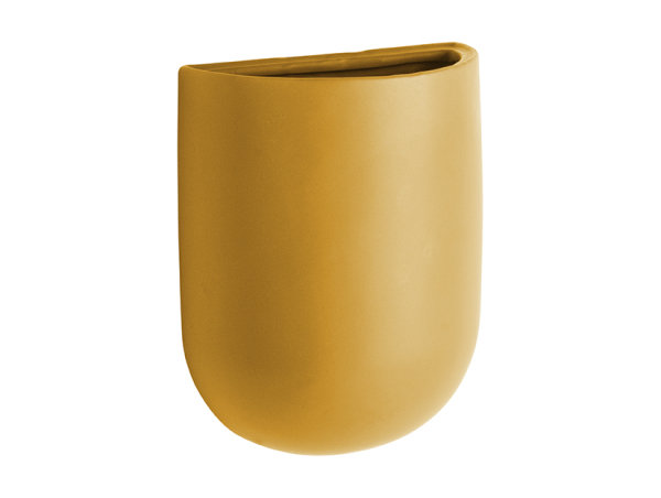 Bloempot Oval 19x 14,8x 7 cm - okergeel